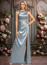 Load image into Gallery viewer, Amelie A-line Scoop Cowl Floor-Length Stretch Satin Prom Dresses XXCP0025878