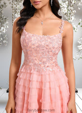 Load image into Gallery viewer, Pru Ball-Gown/Princess Scoop Short Tulle Lace Homecoming Dress With Ruffle XXCP0025676