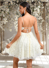 Load image into Gallery viewer, Alondra A-line V-Neck Short Lace Homecoming Dress XXCP0025708