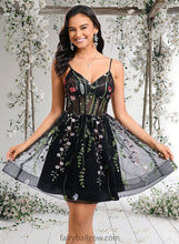 Load image into Gallery viewer, Krista A-line V-Neck Short Lace Homecoming Dress XXCP0025693