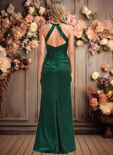 Load image into Gallery viewer, Melanie A-line V-Neck Floor-Length Stretch Satin Bridesmaid Dress XXCP0025746