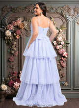 Load image into Gallery viewer, Dahlia Ball-Gown/Princess Sweetheart Sweep Train Tulle Prom Dresses With Bow XXCP0025843