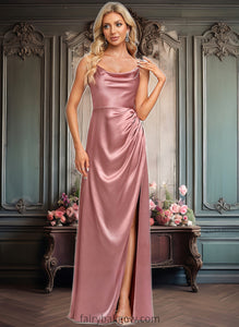 Anabel A-line Cowl Floor-Length Stretch Satin Prom Dresses XXCP0025881