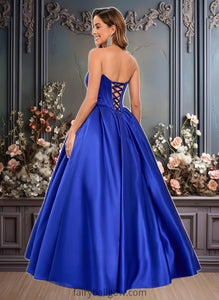 Hailee Ball-Gown/Princess Straight Floor-Length Satin Prom Dresses XXCP0025831