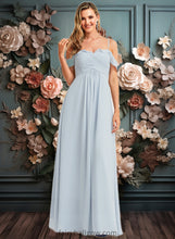 Load image into Gallery viewer, Aiyana A-line Cold Shoulder Floor-Length Chiffon Bridesmaid Dress With Ruffle XXCP0025723