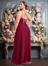 Load image into Gallery viewer, Julia Trumpet/Mermaid Square Floor-Length Chiffon Bridesmaid Dress XXCP0025826