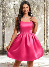 Load image into Gallery viewer, Danielle Ball-Gown/Princess Scoop Short Satin Homecoming Dress XXCP0025714