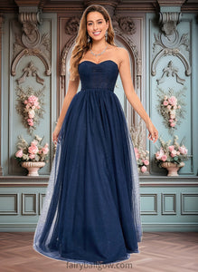 Aisha Ball-Gown/Princess Sweetheart Sweep Train Tulle Prom Dresses With Beading Sequins XXCP0025848