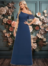 Load image into Gallery viewer, Jaslene A-line Asymmetrical Floor-Length Chiffon Bridesmaid Dress With Ruffle XXCP0025801