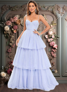 Dahlia Ball-Gown/Princess Sweetheart Sweep Train Tulle Prom Dresses With Bow XXCP0025843