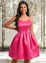 Load image into Gallery viewer, Danielle Ball-Gown/Princess Scoop Short Satin Homecoming Dress XXCP0025714