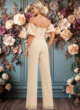 Load image into Gallery viewer, Marlene Jumpsuit/Pantsuit Off the Shoulder Square Floor-Length Chiffon Bridesmaid Dress XXCP0025791