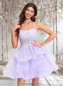 Henrietta Ball-Gown/Princess Sweetheart Short Tulle Homecoming Dress XXCP0025677