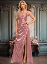 Load image into Gallery viewer, Anabel A-line Cowl Floor-Length Stretch Satin Prom Dresses XXCP0025881