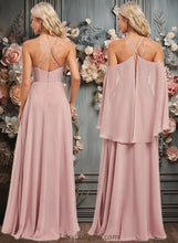 Load image into Gallery viewer, Patsy A-line Halter Floor-Length Chiffon Bridesmaid Dress XXCP0025821