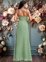 Load image into Gallery viewer, Jamie A-line Cowl Floor-Length Chiffon Bridesmaid Dress XXCP0025741