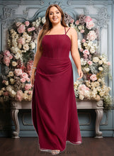 Load image into Gallery viewer, Julia Trumpet/Mermaid Square Floor-Length Chiffon Bridesmaid Dress XXCP0025826