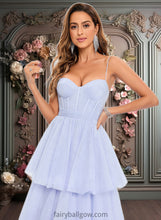 Load image into Gallery viewer, Dahlia Ball-Gown/Princess Sweetheart Sweep Train Tulle Prom Dresses With Bow XXCP0025843