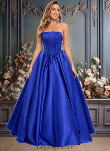 Hailee Ball-Gown/Princess Straight Floor-Length Satin Prom Dresses XXCP0025831