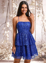 Load image into Gallery viewer, Neveah A-line Straight Short Sequin Homecoming Dress XXCP0025713