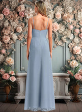 Load image into Gallery viewer, Kailyn A-line V-Neck Floor-Length Chiffon Bridesmaid Dress XXCP0025726