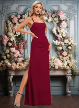 Load image into Gallery viewer, Julia Trumpet/Mermaid Square Floor-Length Chiffon Bridesmaid Dress XXCP0025826