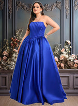 Load image into Gallery viewer, Hailee Ball-Gown/Princess Straight Floor-Length Satin Prom Dresses XXCP0025831