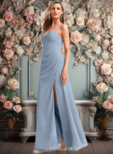 Load image into Gallery viewer, Kailyn A-line V-Neck Floor-Length Chiffon Bridesmaid Dress XXCP0025726