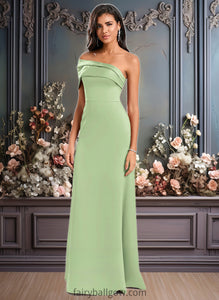 Cornelia A-line Asymmetrical Off the Shoulder Floor-Length Satin Prom Dresses XXCP0025884