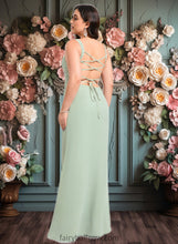 Load image into Gallery viewer, Isis Trumpet/Mermaid Square Floor-Length Chiffon Bridesmaid Dress XXCP0025808