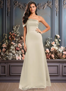 Cornelia A-line Asymmetrical Off the Shoulder Floor-Length Satin Prom Dresses XXCP0025884