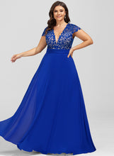 Load image into Gallery viewer, Floor-Length Prom Dresses Hayley V-neck Lace A-Line Chiffon