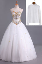 Load image into Gallery viewer, 2024 Musilim Quinceanera Dresses Sweetheart A Line With Beads Floor Length