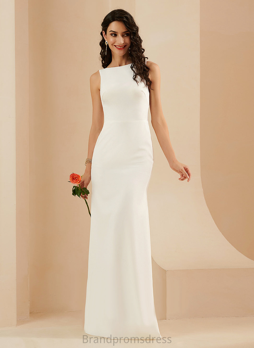 Floor-Length Dress Xiomara Trumpet/Mermaid Wedding Wedding Dresses Crepe Stretch