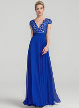 Load image into Gallery viewer, Floor-Length Prom Dresses Hayley V-neck Lace A-Line Chiffon