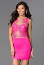 Load image into Gallery viewer, 2024 Hot Selling Column Homecoming Dresses Short/Mini With Applique