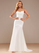 Load image into Gallery viewer, Trumpet/Mermaid Dress Wedding Dresses Lace Sweep Chiffon Wedding Esperanza Train V-neck