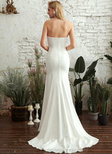 Load image into Gallery viewer, Trumpet/Mermaid Wedding Dresses Crepe Dress Train Wedding Straight Ann Stretch Sweep