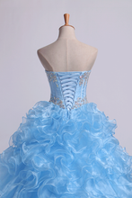 Load image into Gallery viewer, 2024 Sweetheart Quinceanera Dresses Ball Gown Organza With Beading