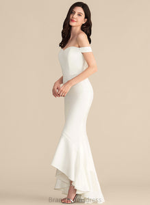 Off-the-Shoulder Dress Olga Asymmetrical With Ruffles Cascading Trumpet/Mermaid Wedding Wedding Dresses