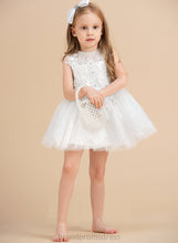 Load image into Gallery viewer, Flower Knee-length Girl Sleeveless Beading/Appliques Scoop Georgia Neck Dress Tulle With Flower Girl Dresses - Ball-Gown/Princess