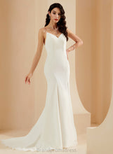 Load image into Gallery viewer, V-neck Annalise Court Wedding Chiffon Train Wedding Dresses Dress Trumpet/Mermaid