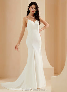 V-neck Annalise Court Wedding Chiffon Train Wedding Dresses Dress Trumpet/Mermaid