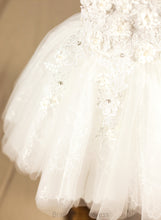 Load image into Gallery viewer, Flower Knee-length Girl Sleeveless Beading/Appliques Scoop Georgia Neck Dress Tulle With Flower Girl Dresses - Ball-Gown/Princess