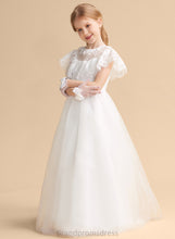 Load image into Gallery viewer, Neck Floor-length Flower Girl Dresses - Flower Nita Girl A-Line Scoop Sleeveless Dress Tulle/Lace