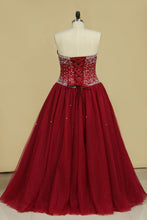 Load image into Gallery viewer, 2024 Ball Gown Sweetheart Tulle With Beading Quinceanera Dresses