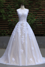 Load image into Gallery viewer, 2024 Sexy High Neck A-Line Prom Gown With Beads&amp;Applique Sweep Train