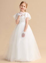 Load image into Gallery viewer, Neck Floor-length Flower Girl Dresses - Flower Nita Girl A-Line Scoop Sleeveless Dress Tulle/Lace