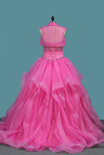 Load image into Gallery viewer, 2024 Organza Sweetheart Ball Gown Quinceanera Dresses With Beading