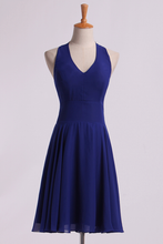 Load image into Gallery viewer, 2024 Simple Homecoming Dresses V-Neck A Line Short/Mini Chiffon